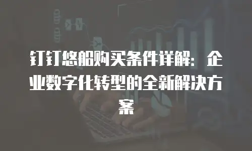 钉钉悠船购买条件详解：企业数字化转型的全新解决方案