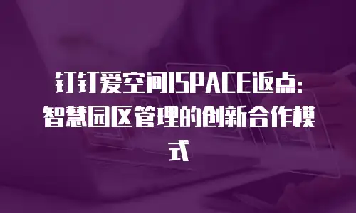 钉钉爱空间ISPACE返点：智慧园区管理的创新合作模式