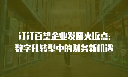 钉钉百望企业发票夹返点：数字化转型中的财务新机遇