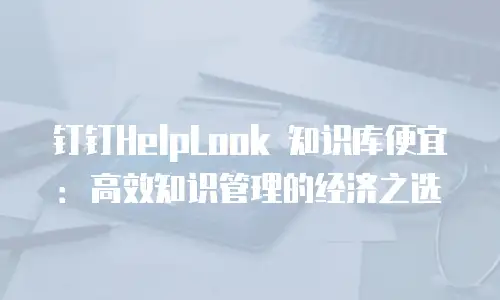 钉钉HelpLook 知识库便宜：高效知识管理的经济之选