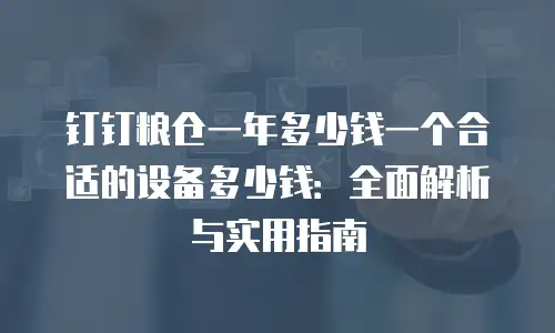 钉钉粮仓一年多少钱一个合适的设备多少钱：全面解析与实用指南
