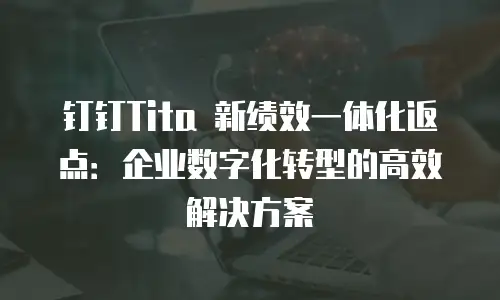 钉钉Tita 新绩效一体化返点：企业数字化转型的高效解决方案