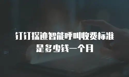 钉钉探迹智能呼叫收费标准是多少钱一个月
