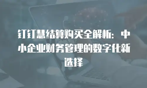 钉钉慧结算购买全解析：中小企业财务管理的数字化新选择