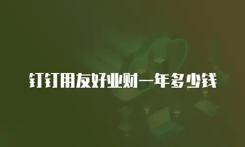 钉钉用友好业财一年多少钱