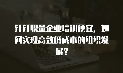 钉钉职量企业培训便宜，如何实现高效低成本的组织发展？