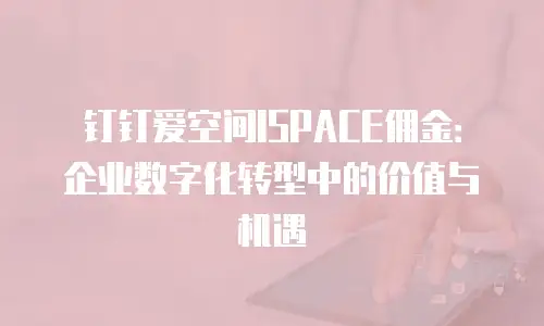 钉钉爱空间ISPACE佣金：企业数字化转型中的价值与机遇