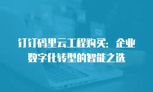钉钉码里云工程购买：企业数字化转型的智能之选