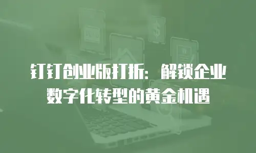 钉钉创业版打折：解锁企业数字化转型的黄金机遇
