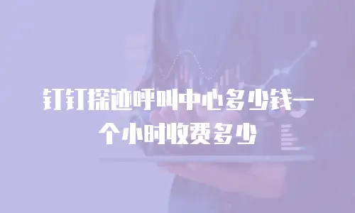 钉钉探迹呼叫中心多少钱一个小时收费多少
