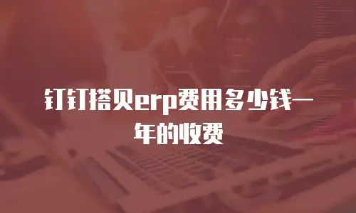 钉钉搭贝erp费用多少钱一年的收费