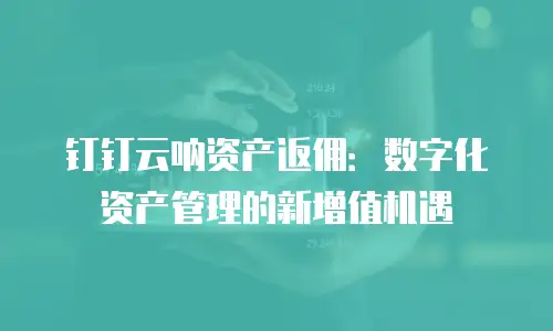 钉钉云呐资产返佣：数字化资产管理的新增值机遇