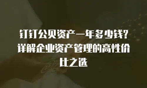 钉钉公贝资产一年多少钱？详解企业资产管理的高性价比之选
