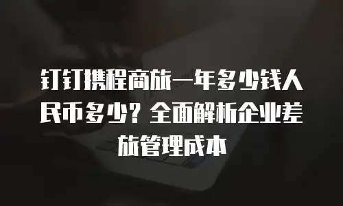 钉钉携程商旅一年多少钱人民币多少？全面解析企业差旅管理成本
