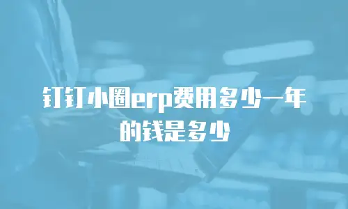 钉钉小圈erp费用多少一年的钱是多少