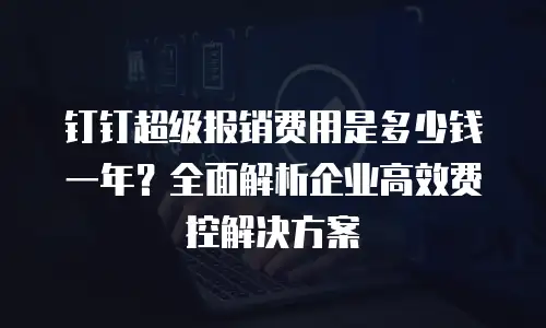 钉钉超级报销费用是多少钱一年？全面解析企业高效费控解决方案