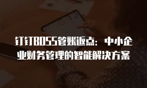 钉钉BOSS管账返点：中小企业财务管理的智能解决方案