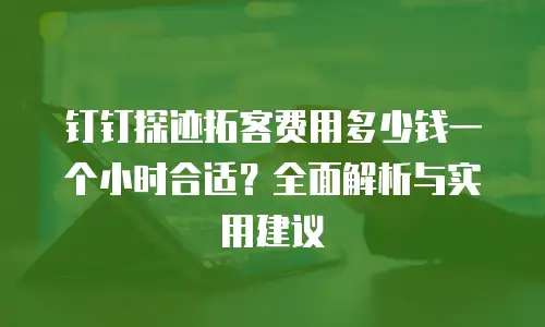 钉钉探迹拓客费用多少钱一个小时合适？全面解析与实用建议