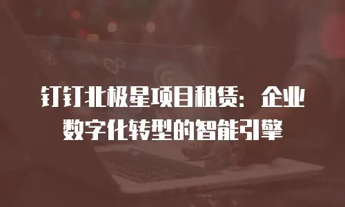 钉钉北极星项目租赁：企业数字化转型的智能引擎