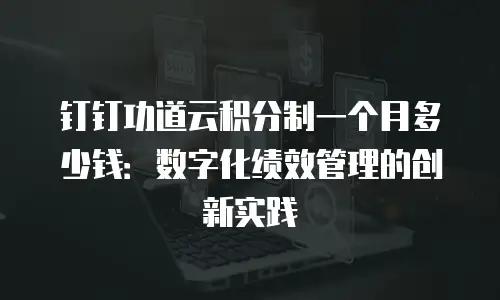 钉钉功道云积分制一个月多少钱：数字化绩效管理的创新实践