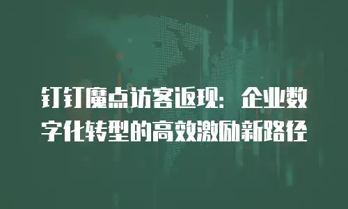 钉钉魔点访客返现：企业数字化转型的高效激励新路径