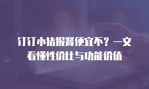 钉钉小猪报餐便宜不？一文看懂性价比与功能价值