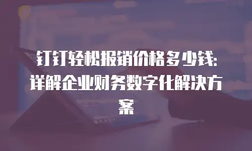 钉钉轻松报销价格多少钱：详解企业财务数字化解决方案