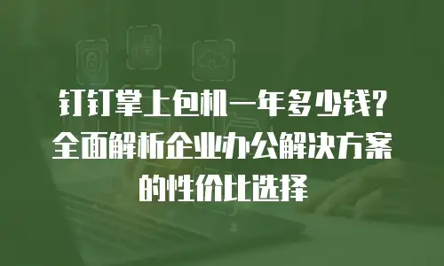钉钉掌上包机一年多少钱？全面解析企业办公解决方案的性价比选择