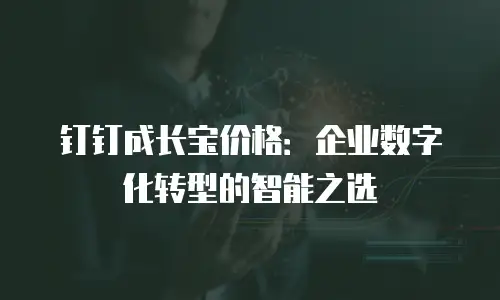 钉钉成长宝价格：企业数字化转型的智能之选