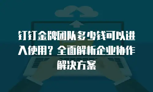 钉钉金牌团队多少钱可以进入使用？全面解析企业协作解决方案