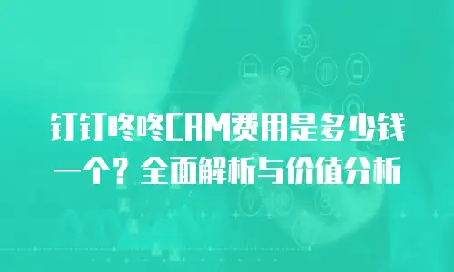 钉钉咚咚CRM费用是多少钱一个？全面解析与价值分析