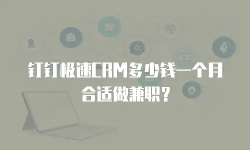 钉钉极速CRM多少钱一个月合适做兼职？