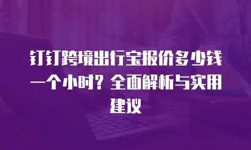 钉钉跨境出行宝报价多少钱一个小时？全面解析与实用建议