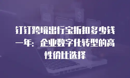 钉钉跨境出行宝折扣多少钱一年：企业数字化转型的高性价比选择