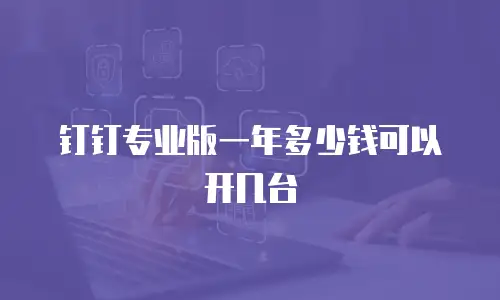 钉钉专业版一年多少钱可以开几台