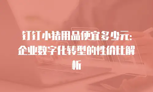 钉钉小猪用品便宜多少元：企业数字化转型的性价比解析