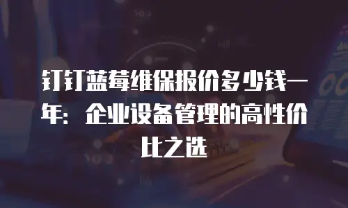 钉钉蓝莓维保报价多少钱一年：企业设备管理的高性价比之选
