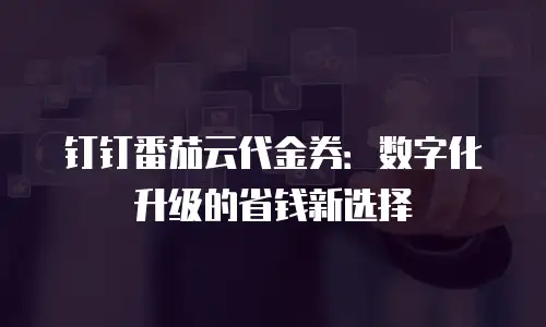 钉钉番茄云代金券：数字化升级的省钱新选择