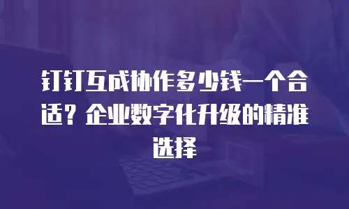 钉钉互成协作多少钱一个合适？企业数字化升级的精准选择
