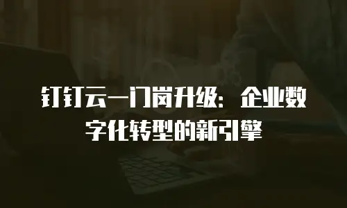 钉钉云一门岗升级：企业数字化转型的新引擎
