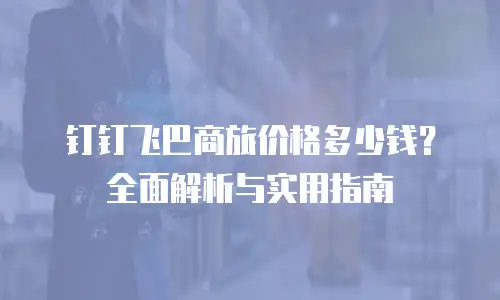 钉钉飞巴商旅价格多少钱？全面解析与实用指南