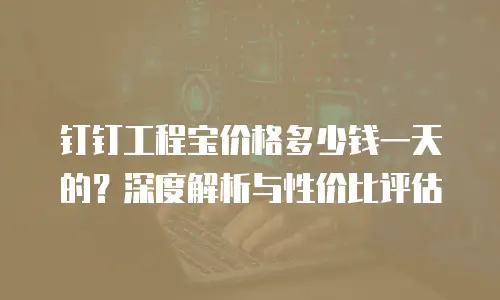 钉钉工程宝价格多少钱一天的？深度解析与性价比评估