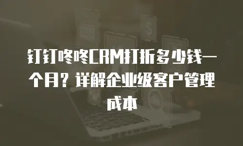 钉钉咚咚CRM打折多少钱一个月？详解企业级客户管理成本