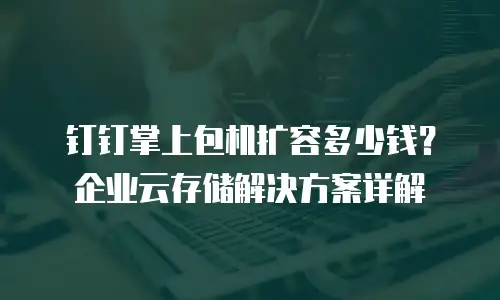 钉钉掌上包机扩容多少钱？企业云存储解决方案详解