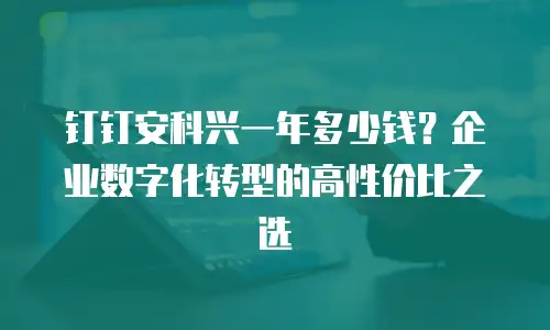 钉钉安科兴一年多少钱？企业数字化转型的高性价比之选