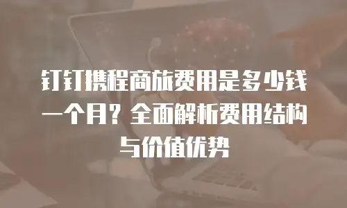 钉钉携程商旅费用是多少钱一个月？全面解析费用结构与价值优势