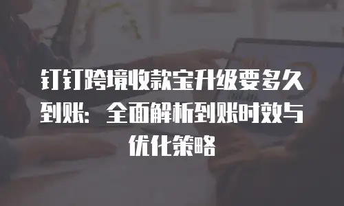 钉钉跨境收款宝升级要多久到账：全面解析到账时效与优化策略