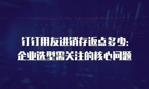钉钉用友进销存返点多少：企业选型需关注的核心问题