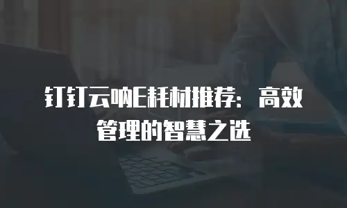 钉钉云呐E耗材推荐：高效管理的智慧之选