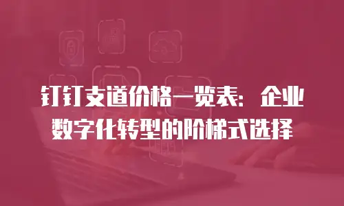 钉钉支道价格一览表：企业数字化转型的阶梯式选择